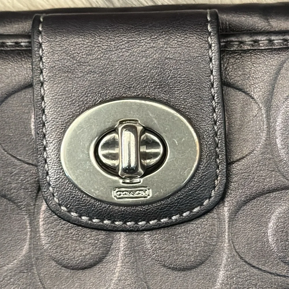 Coach Embossed Leather Wallet - Picture 5 of 5